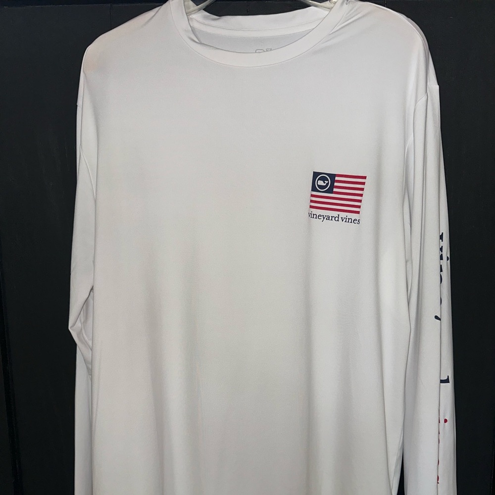 vineyard vines long sleeve performance shirt - large